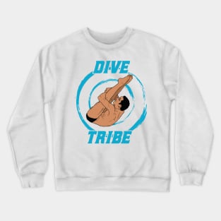 Mens Diving Dive Tribe Springboard Platform Diver Crewneck Sweatshirt